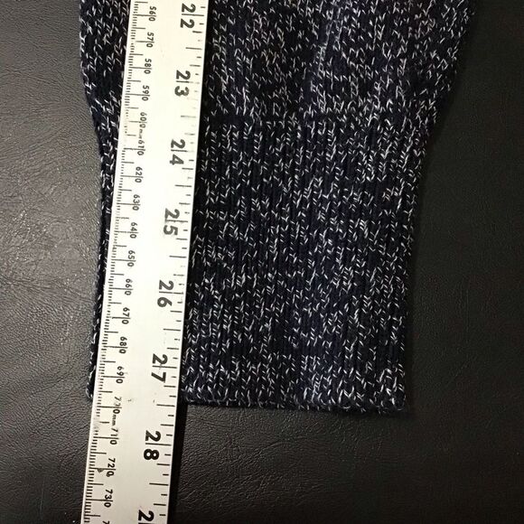 Nautica Men's Navy Blue Speckled Full Zip and Snap Cardigan Sweater XL - Picture 10 of 12